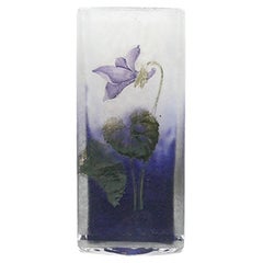 Daum nancy enameled vase violets Art nouveau