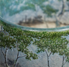 Vase aus emailliertem und innen verziertem Glas von Daum Nancy, Frankreich, um 1900-1910