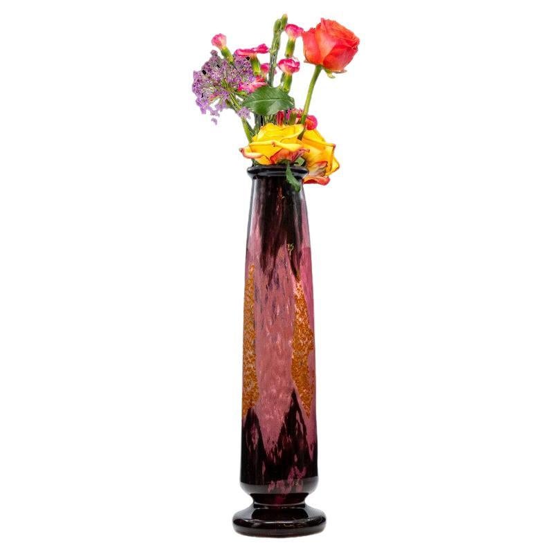 Daum Nancy, Exquise Small Vase Pâte de Verre, Multicolor, France, 1870