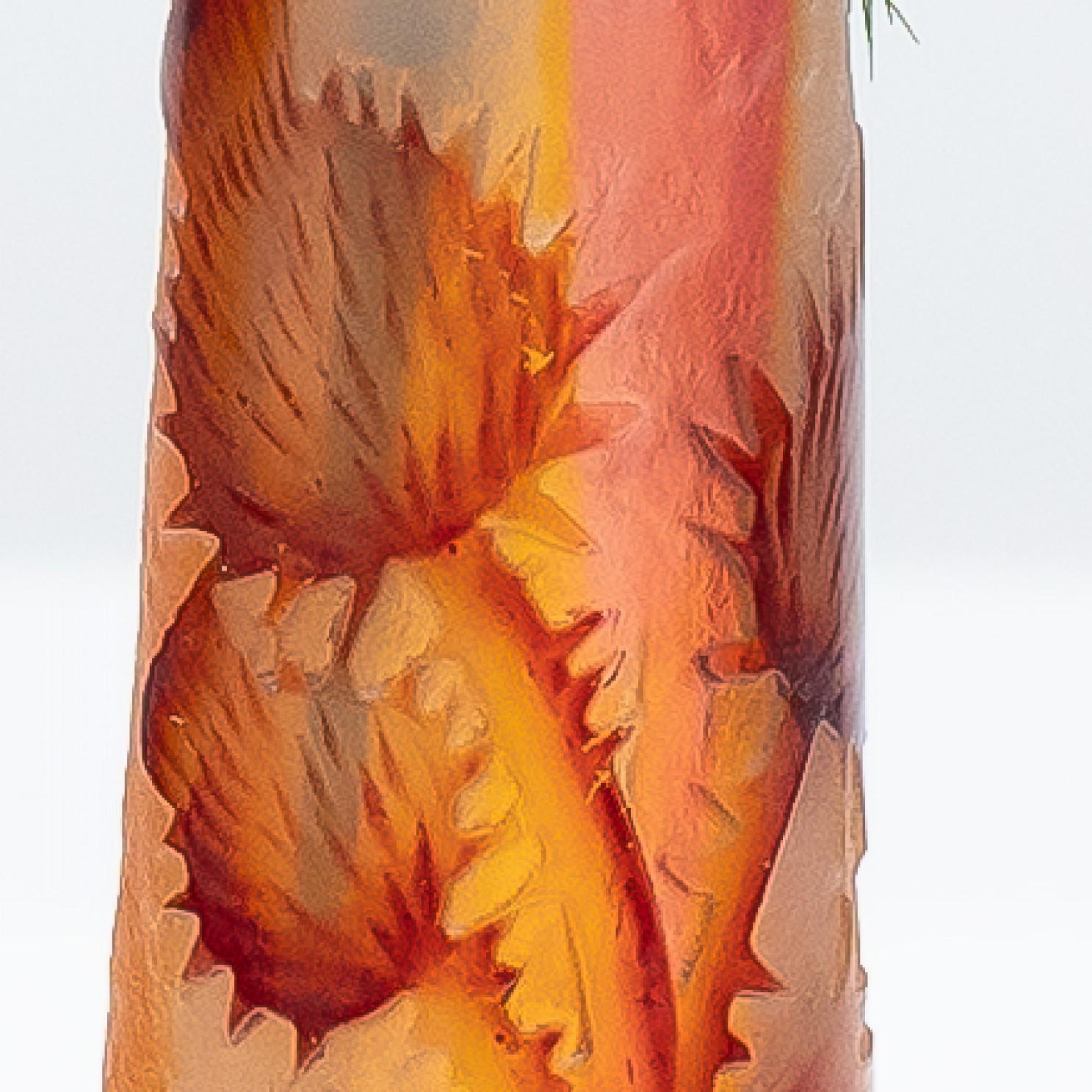 Daum Nancy, Exquise Jarrón Pequeño Pâte de Verre, Multicolor, Francia, 1870 Otro en venta