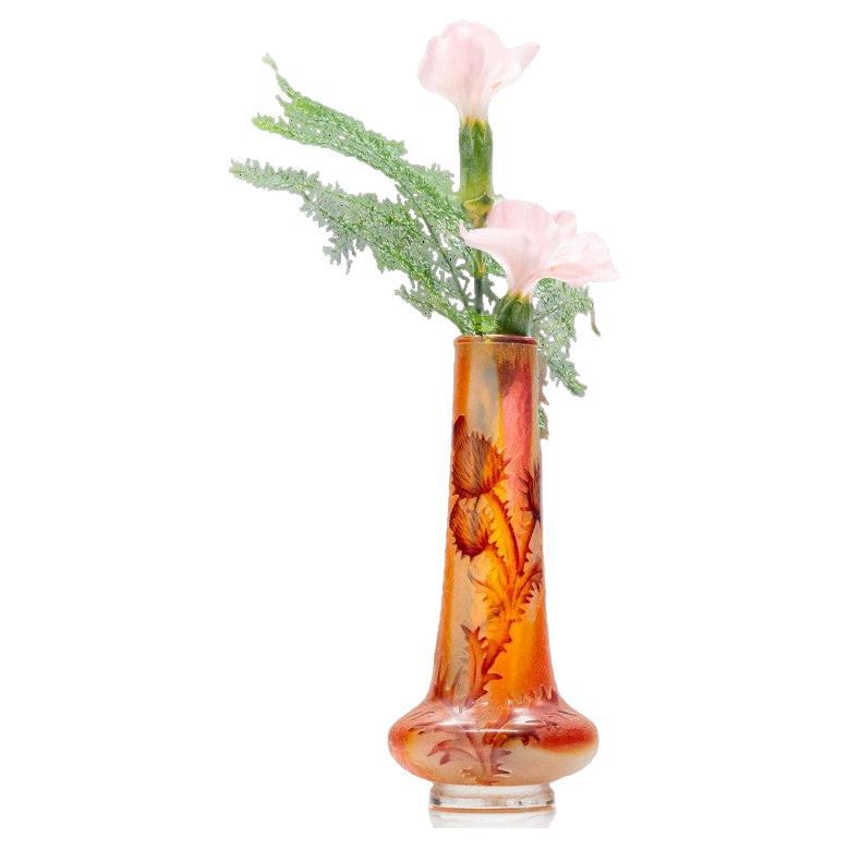 Daum Nancy, Exquise Petit Vase Pâte de Verre, Multicolore, France, 1870