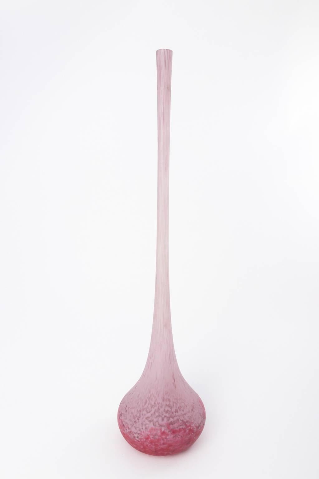 Daum Nancy France Art Glass Art Deco Stick Vase 2