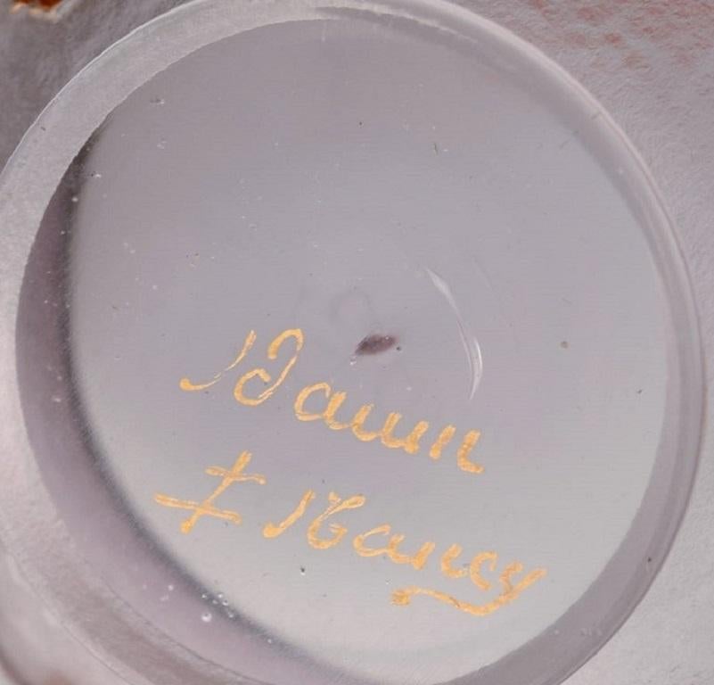 Daum Nancy, France, Art Nouveau Miniature Bowl in Hand-Painted Art Glass 1