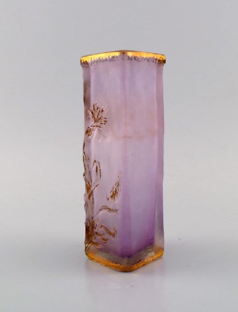 Daum Nancy, France, Art Nouveau Vase in Pink Mouth-Blown Art Glass In Excellent Condition In Copenhagen, DK