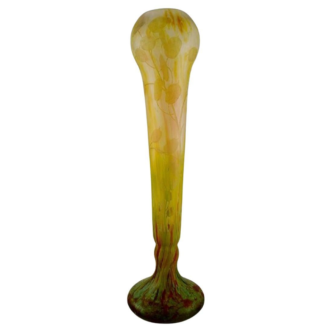Daum Nancy, France, Colossal Art Deco Floor Vase, 1920's/30's