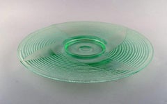 Daum Nancy, France, Large Round Art Deco Dish in Mouth Blown Art Glass