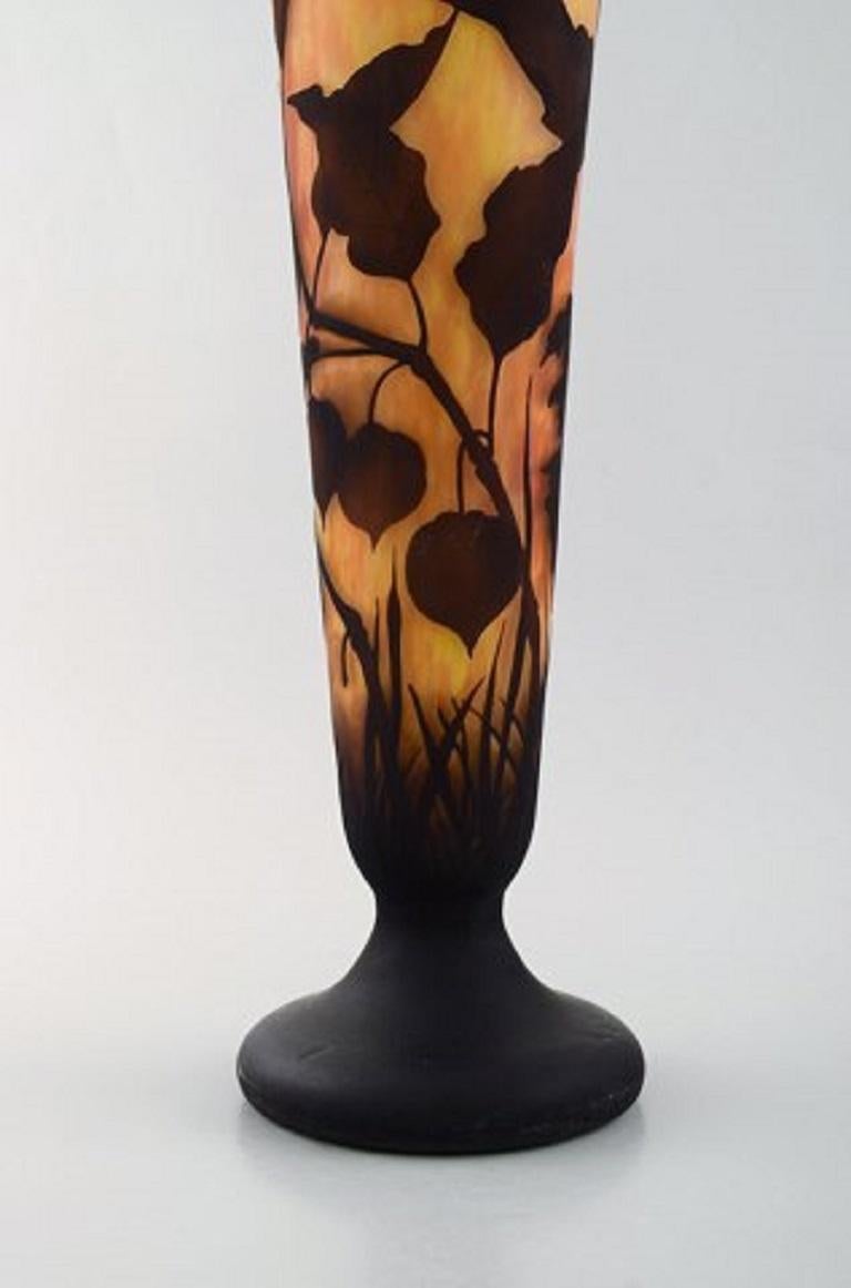 Daum Nancy, France, Large Vase in Mouth-Blown Art Glass, circa 1920 In Good Condition In Copenhagen, DK