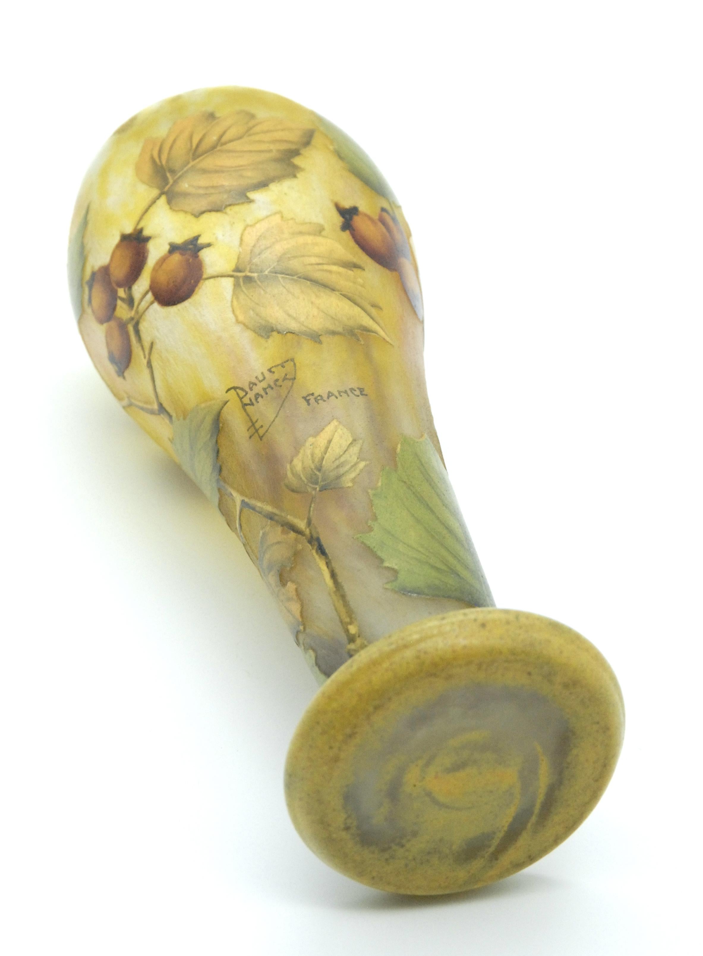 Hand-Crafted Daum Nancy France vase, circa 1900 For Sale