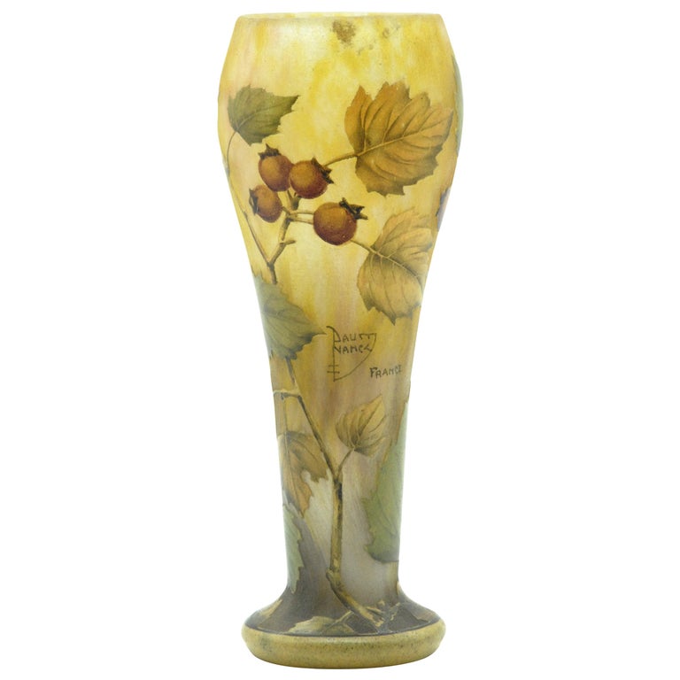 Daum Nancy France vase, circa 1900 For Sale