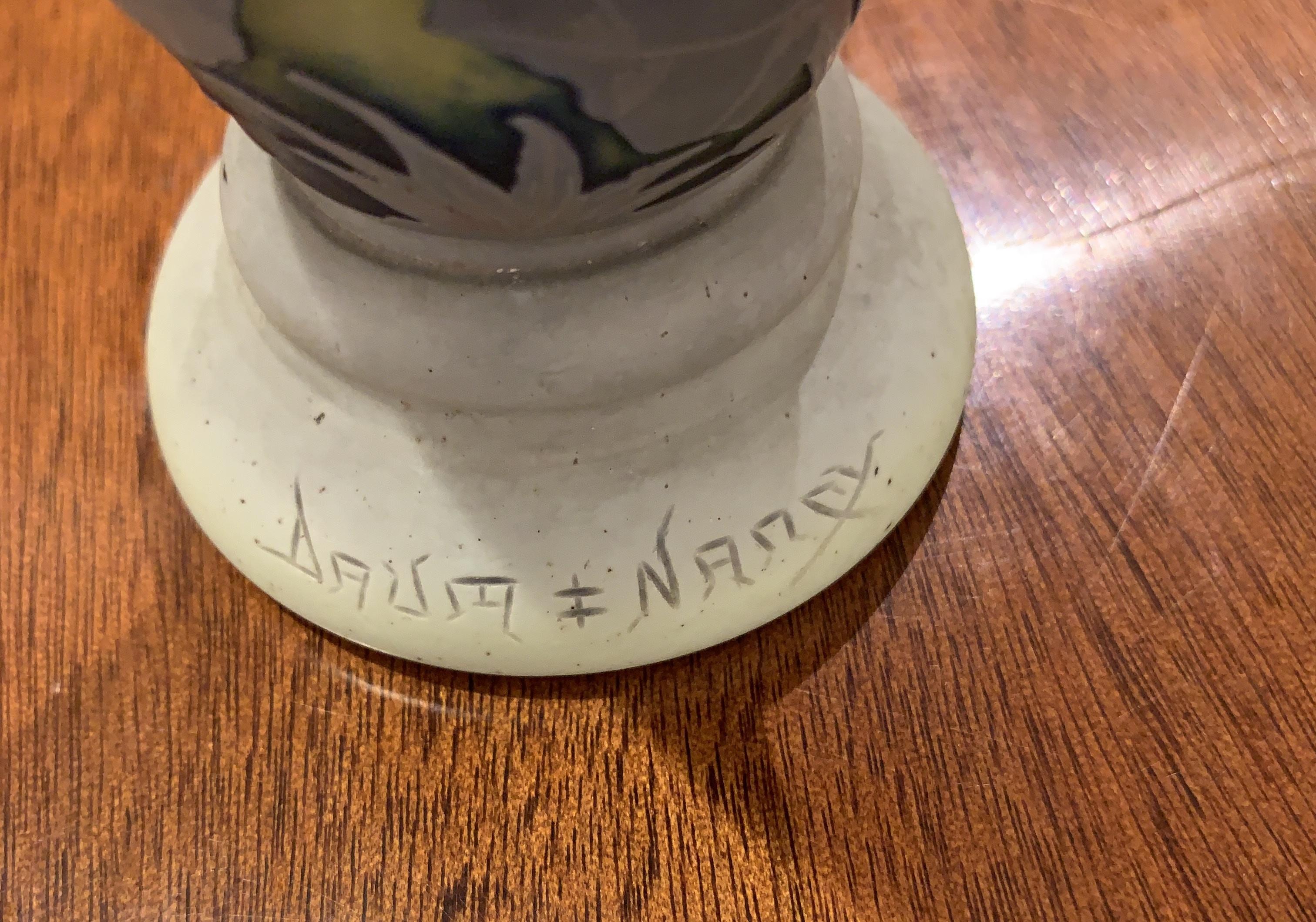 Inizio XX secolo Vaso in vetro con cammeo Daum Nancy Art Nouveau francese in vendita