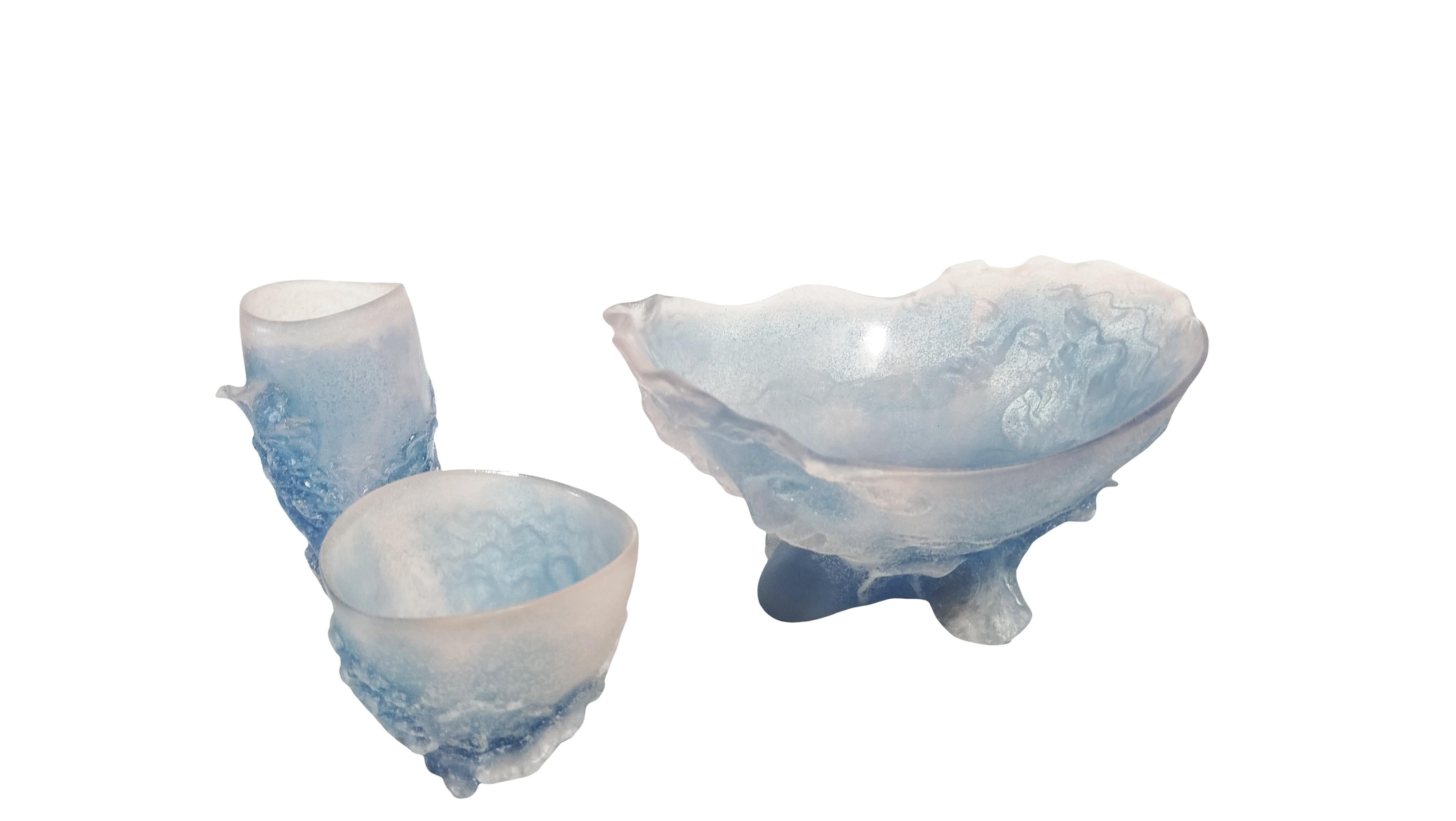 Daum-Nancy Obstschale und zwei Vasen im Zustand „Gut“ im Angebot in Porto, PT