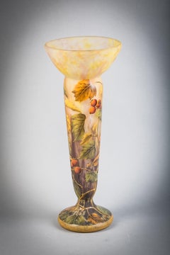 Daum Nancy Fruit Vase, Circa 1900