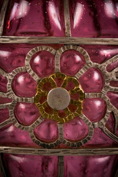 Lampe Daum en verre de Nancy et bronze de Katona:: vers 1925