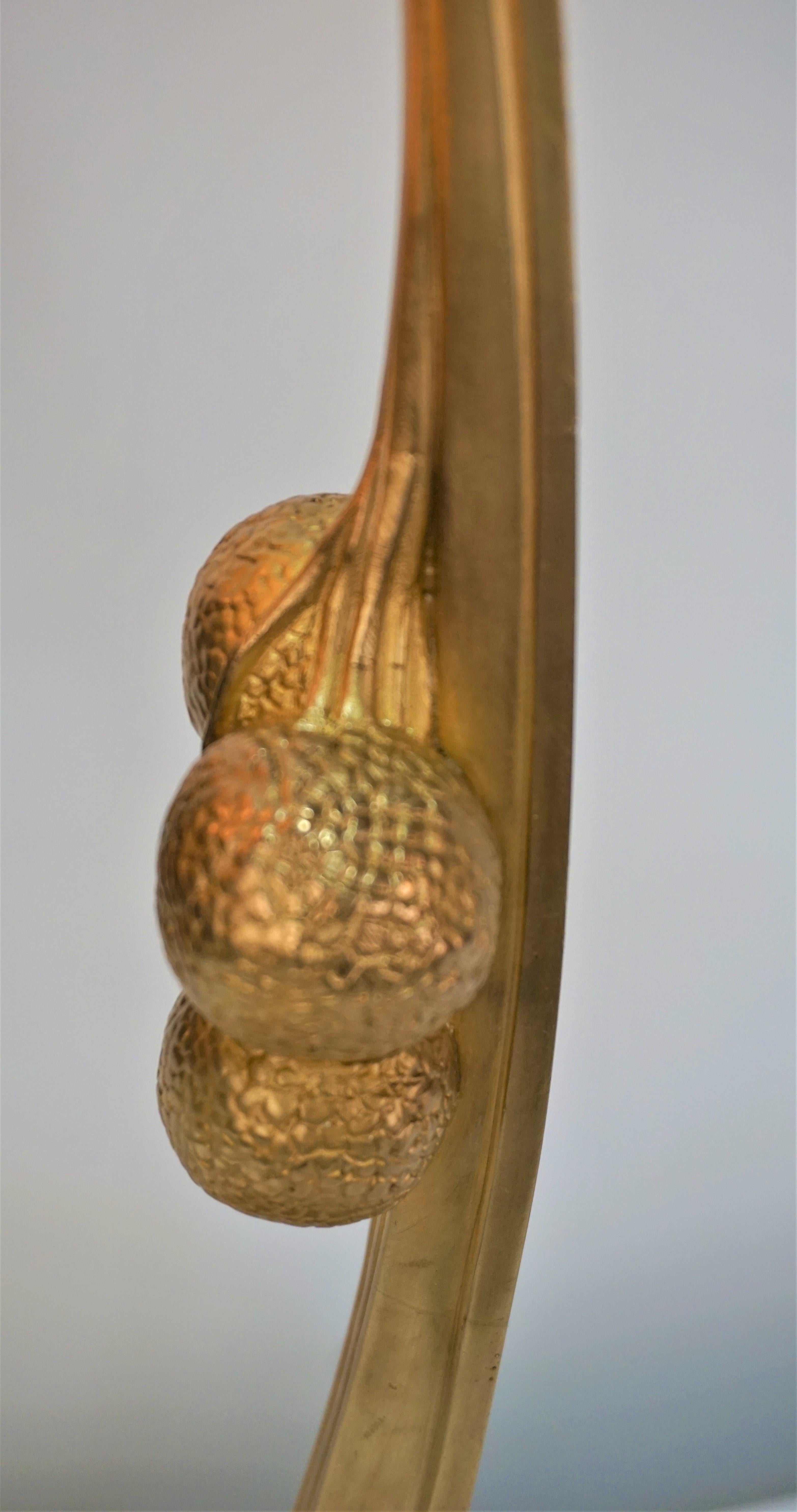 Daum Nancy Glass Dore Bronze Art Nouveau Table Lamp 3