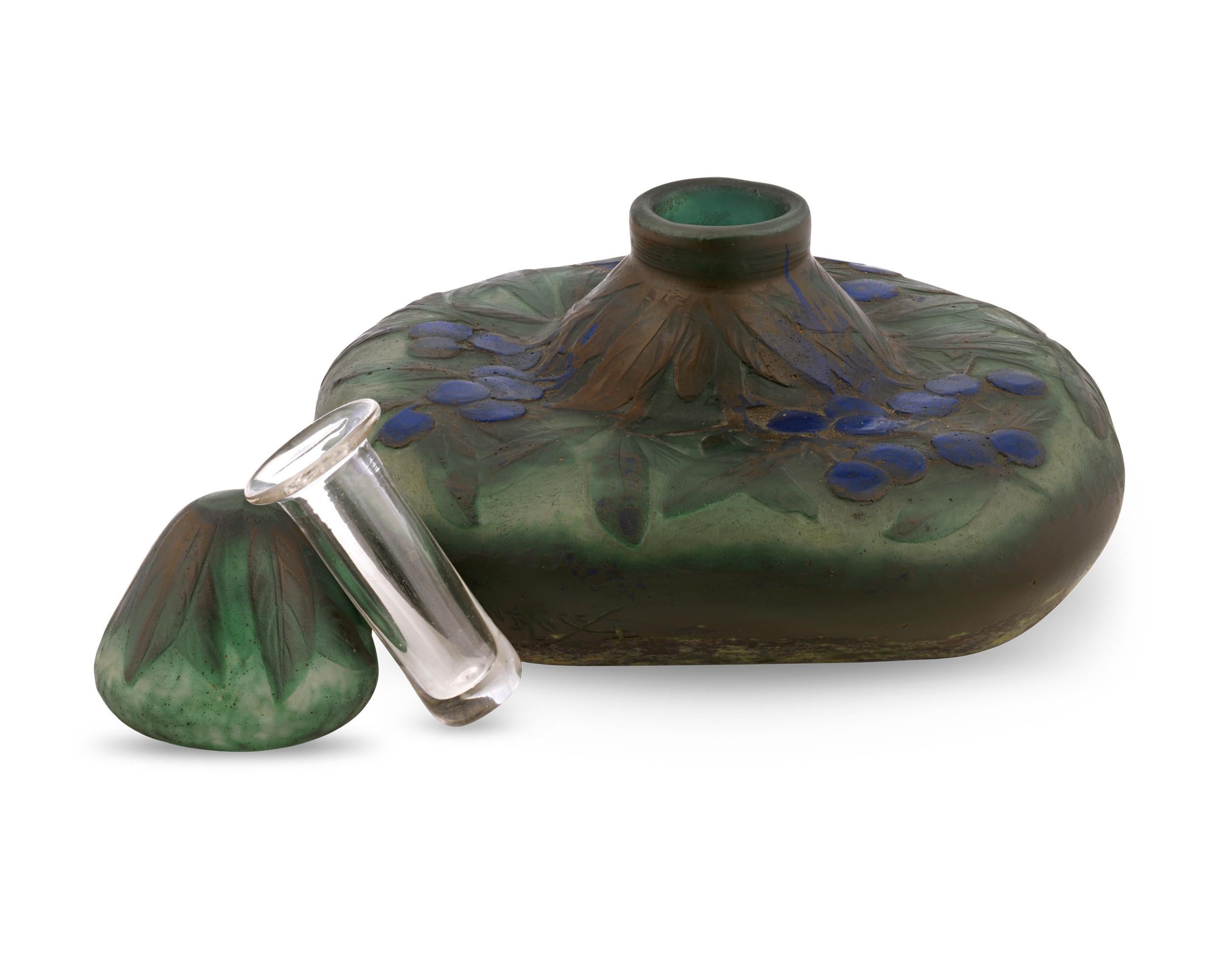 Art Deco Daum Nancy Glass Inkwell For Sale
