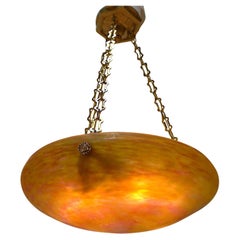 Antique Daum Nancy Hand Blown Glass Chandelier #4