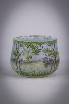 Daum Nancy Landscape Bowl, circa 1900