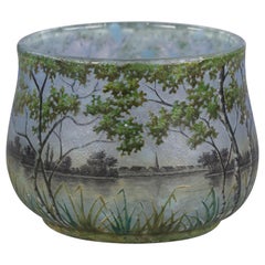 Daum Nancy Landscape Bowl, circa 1900