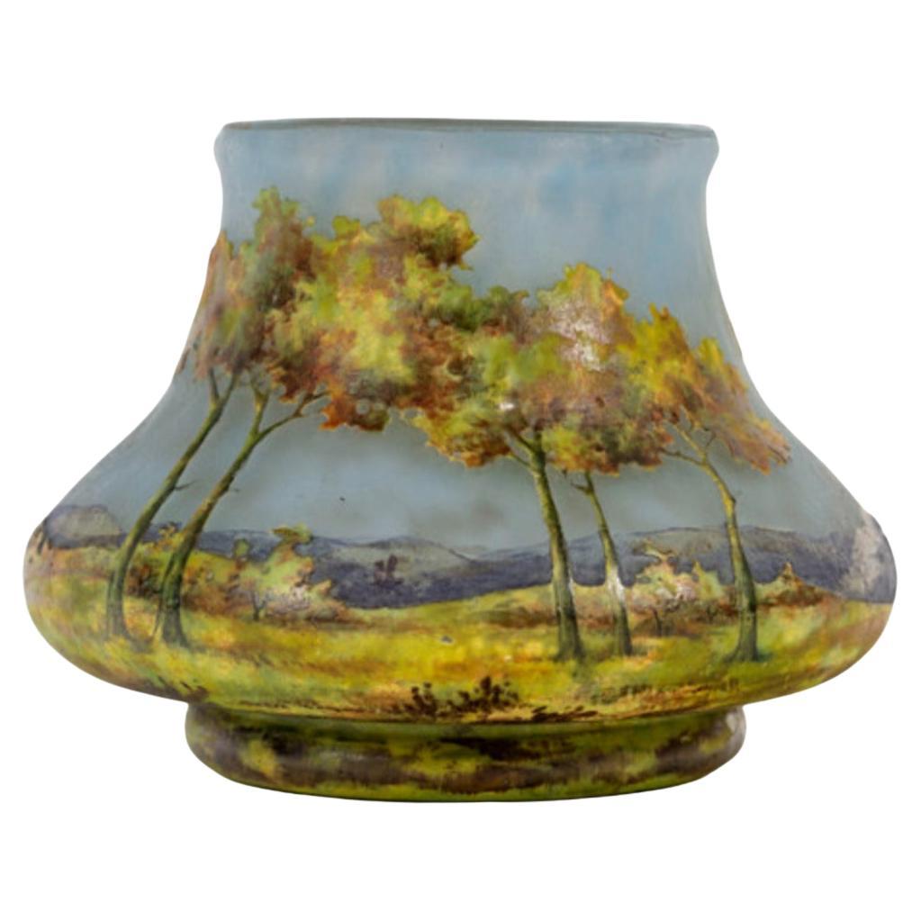 DAUM Nancy, Landscape Vase