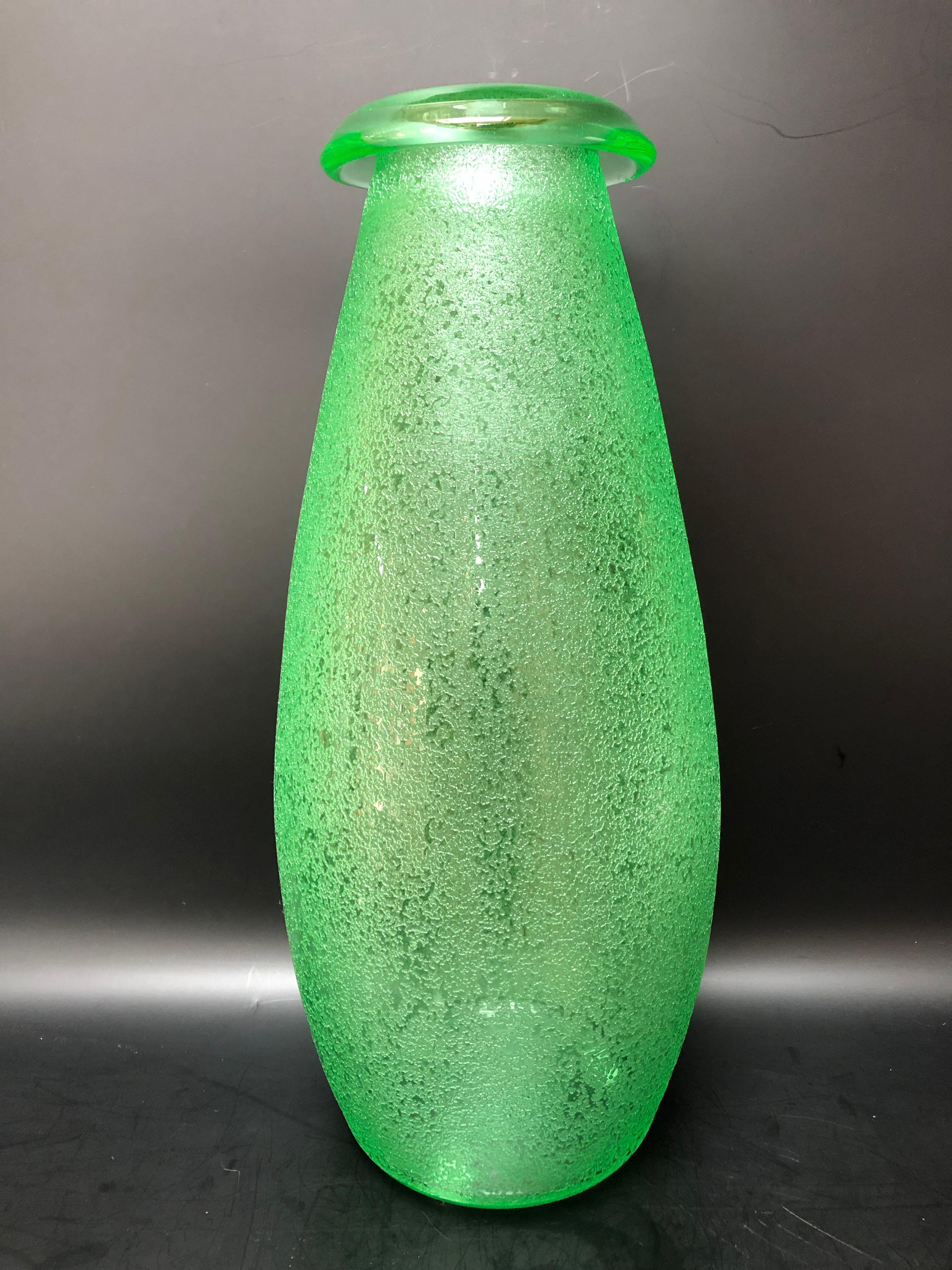 Daum Nancy Large Acid Etched Art Deco Vase 1