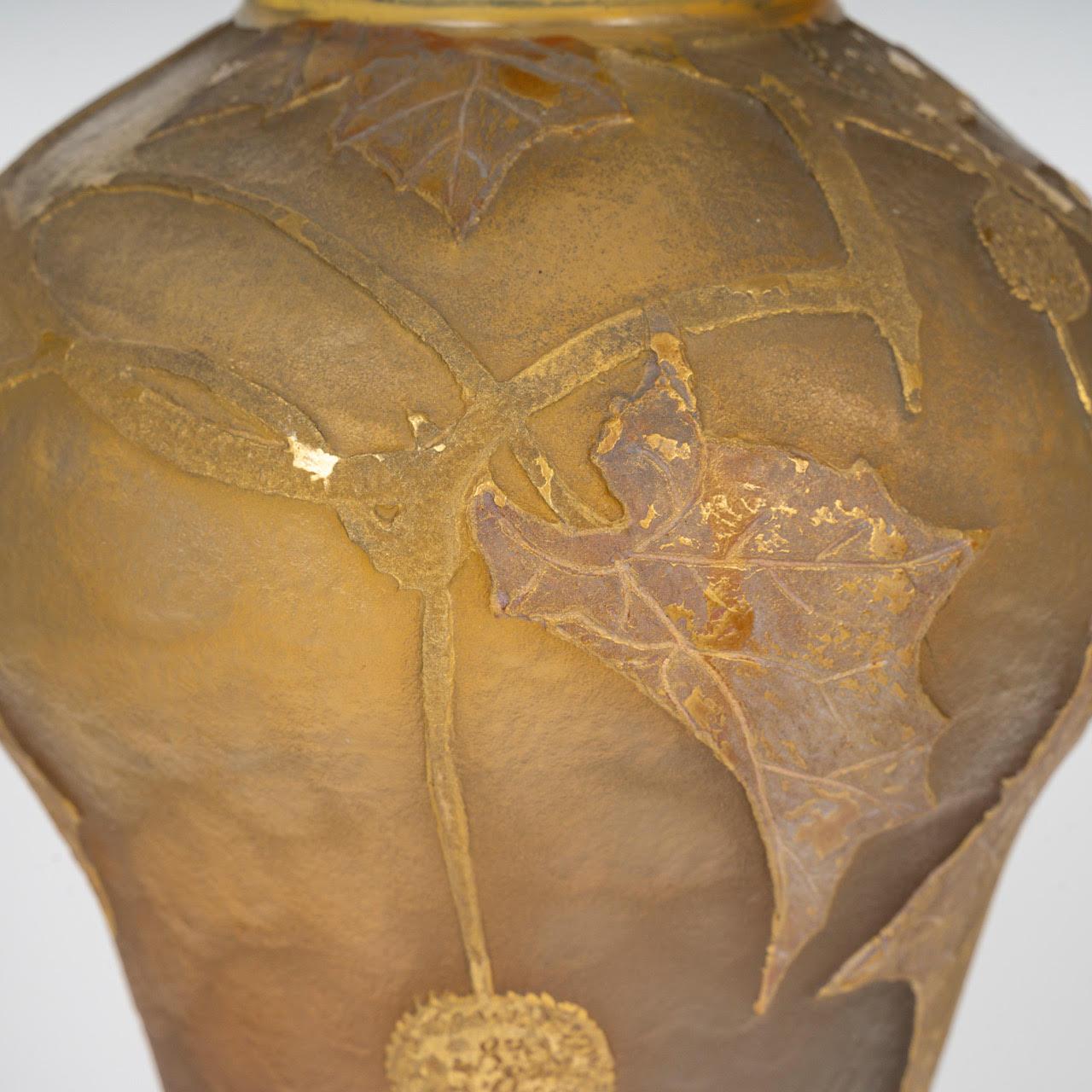 Daum, Vaso di Pâte de Verre di Nancy, Inizio del XX secolo, Art Nouveau. in vendita 2