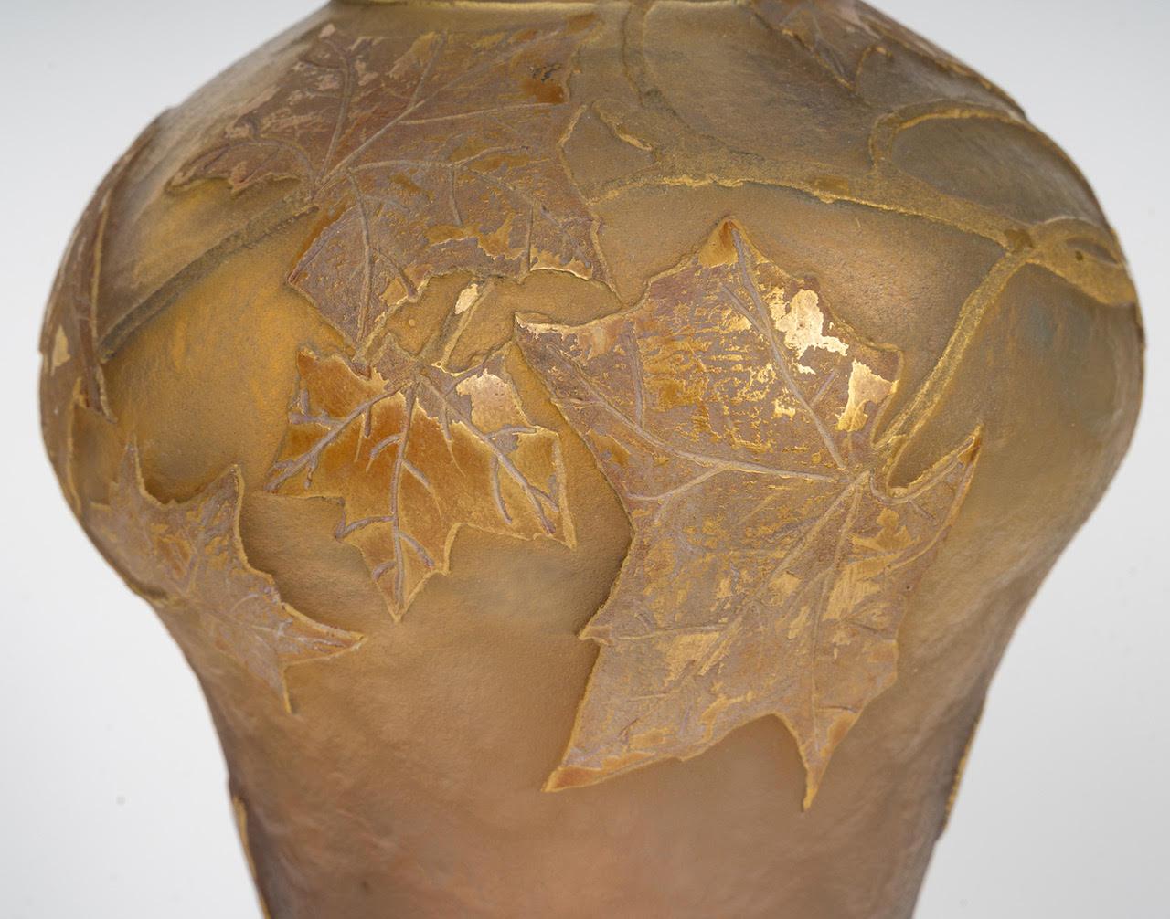 Daum, Vaso di Pâte de Verre di Nancy, Inizio del XX secolo, Art Nouveau. in vendita 3