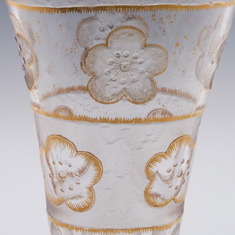 Glass Daum Nancy Poppy Vase, c1895 For Sale