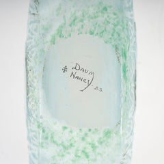 Daum Nancy - Rare Jardinière-shaped Vase With Swan Decor, Art Nouveau Glass