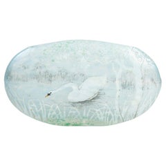 Daum Nancy - Rare vase en forme de Jardinière à décor de Swan, verre Art Nouveau