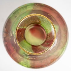 Daum Nancy - Rare Vase With Herons Or Cranes, Reeds And Water Lilies Art Nouveau