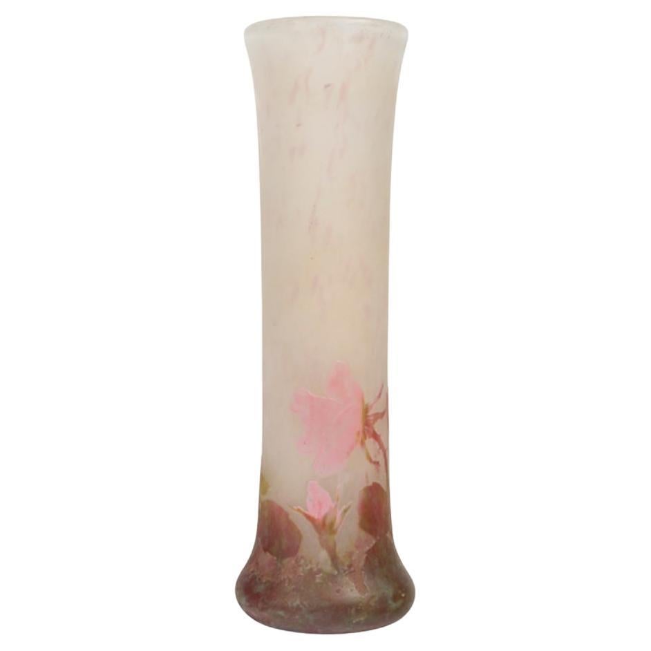 Daum Nancy “Roses” vase For Sale