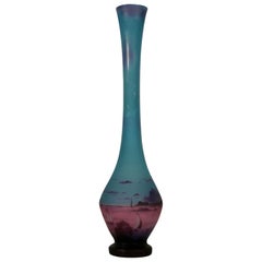 Daum Nancy Style Vase Glass, France, 20th Century