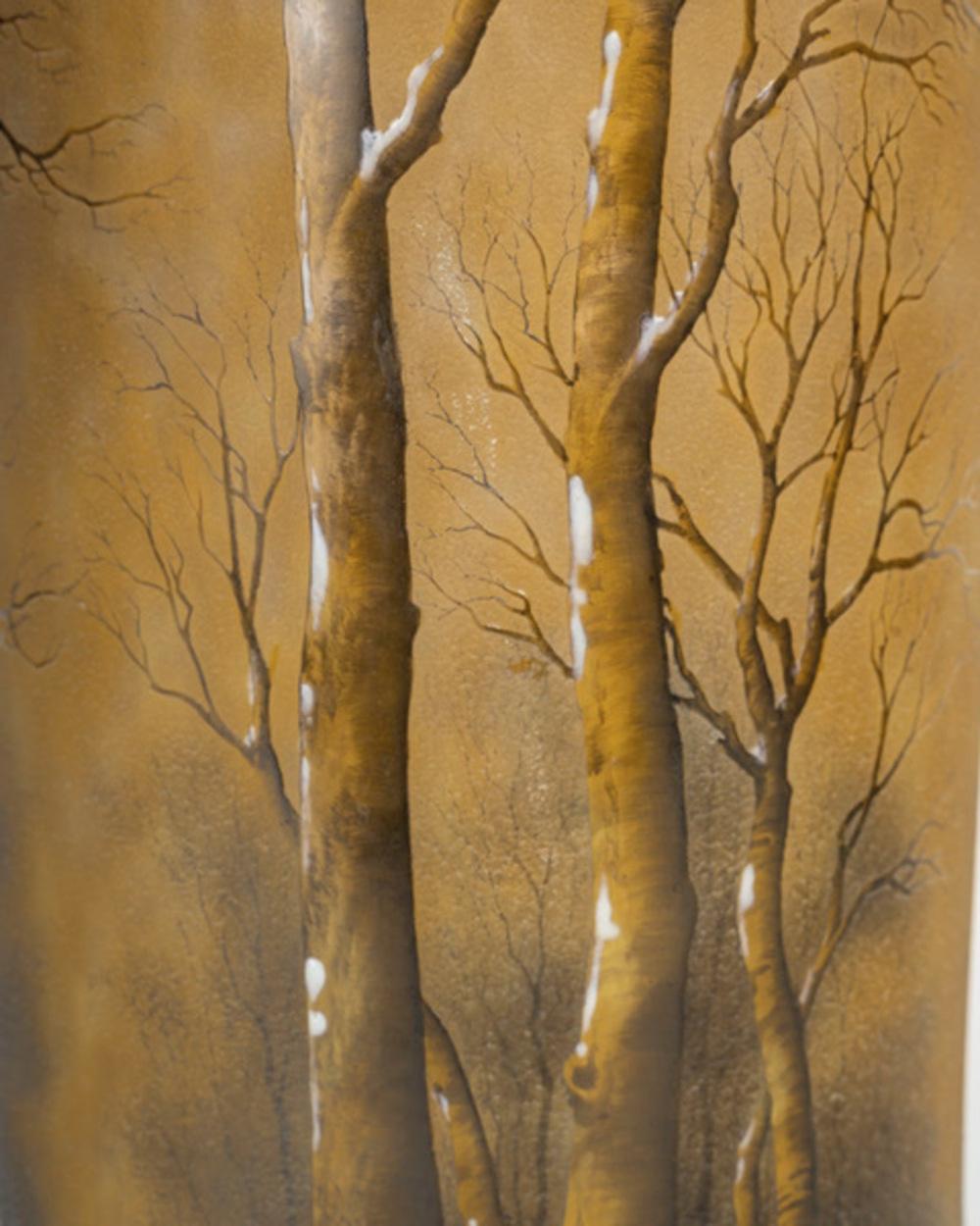 20th Century Daum Nancy: “Trees Under the Snow” vase For Sale