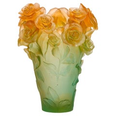 Vase von Daum Nancy aus Glaspastell, XX. Jahrhundert.