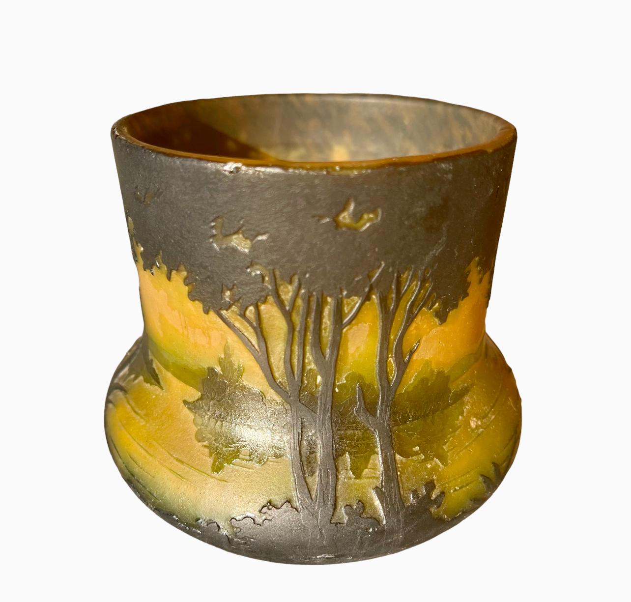 20th Century Daum Nancy - Vase With Lake Decor For Sale