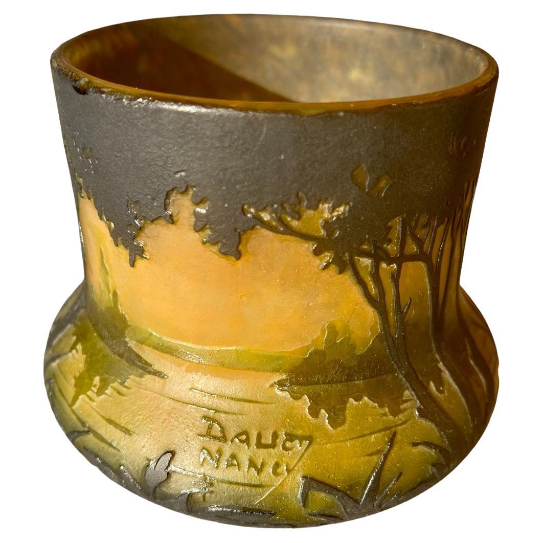 Daum Nancy - Vase With Lake Decor For Sale