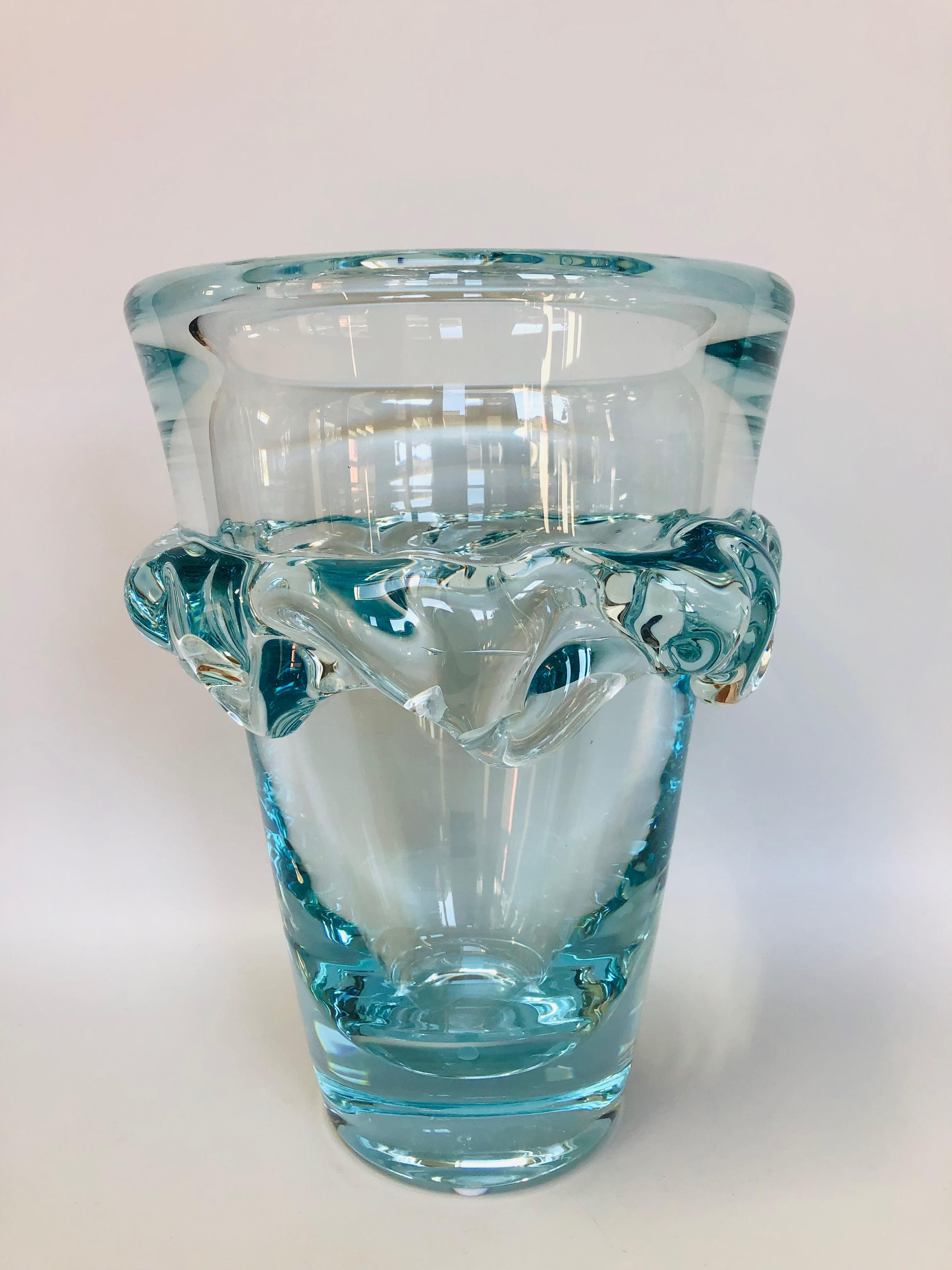 Francese Vaso Daum Nancy Anni 50/60 con Applicazione in vendita