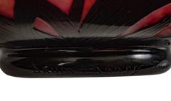 Daum Nancy Wheel-Carved Cameo Glass Vase Iris