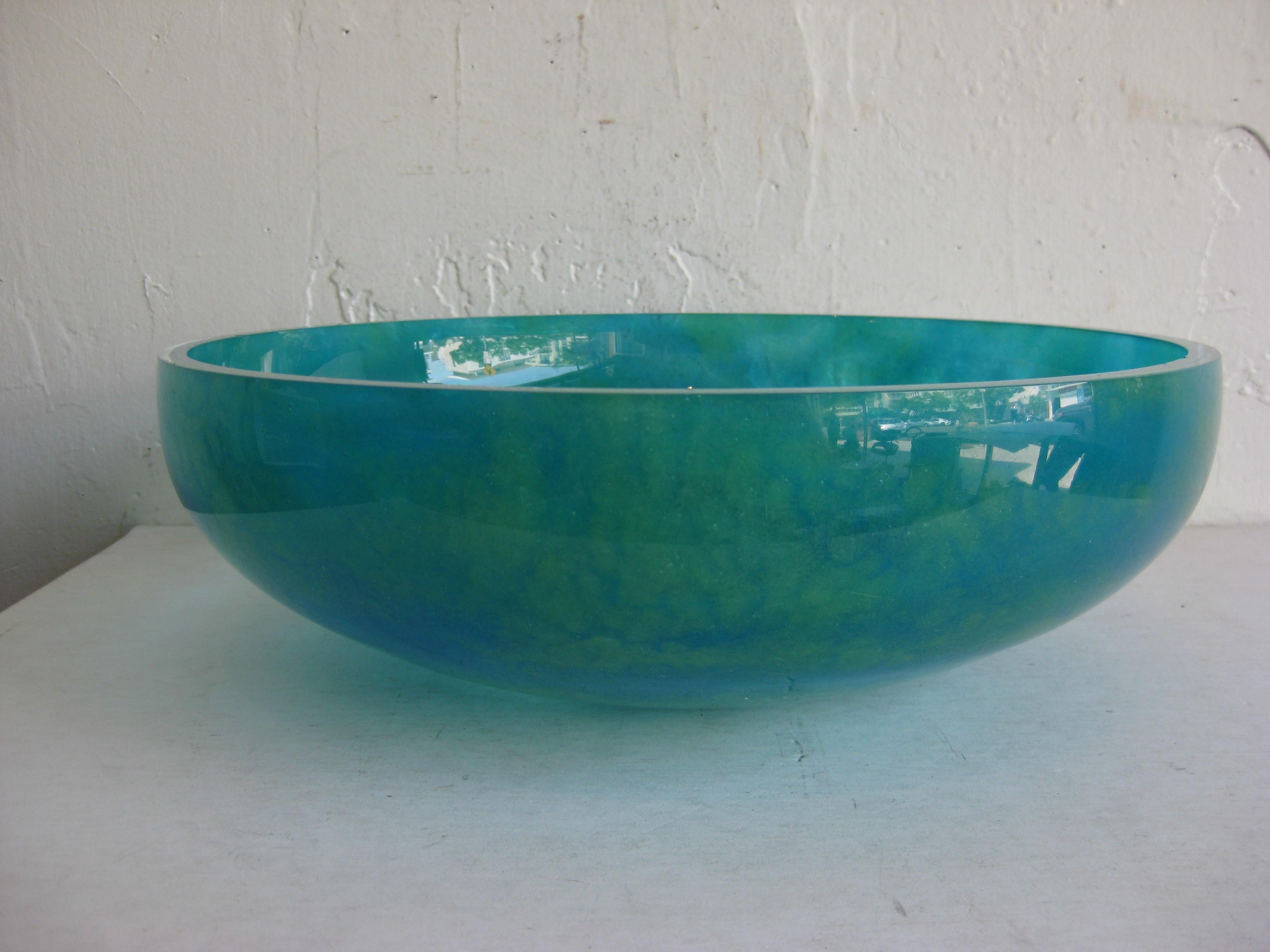 large glass bowl centerpiece
