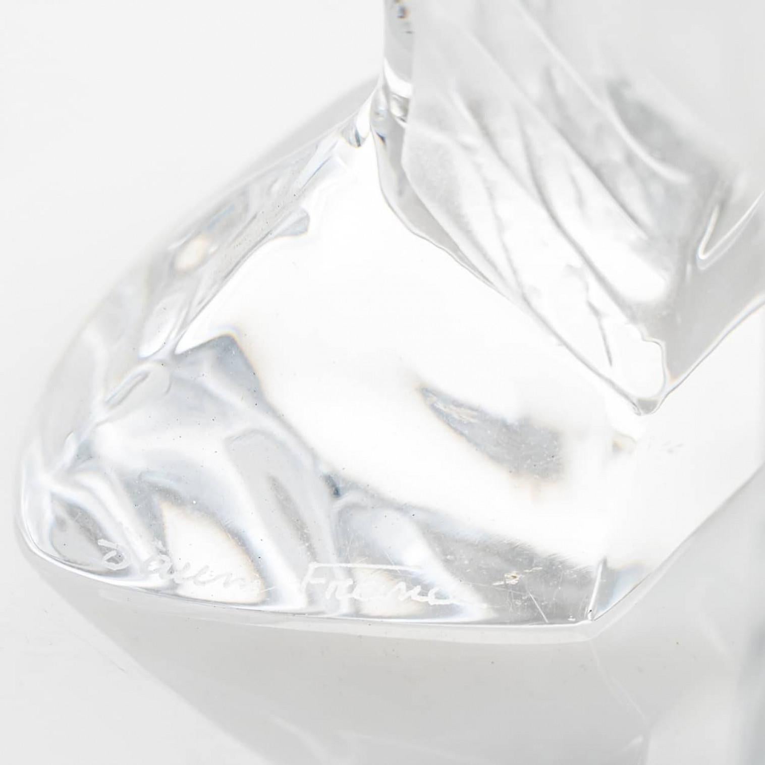 Altro Scultura di aquila in cristallo trasparente Daum Orange Pate de Verre, Francia