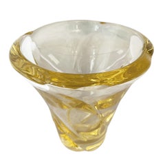 Daum, Paris 1960s Yellow Glass Champagne Bucket