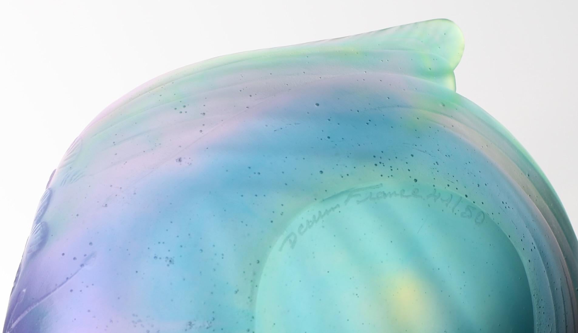 Ciotola Jewell Daum Pate de Verre Bird of Paradise.  Raro. Edizione limitata, 41/50 in vendita 5