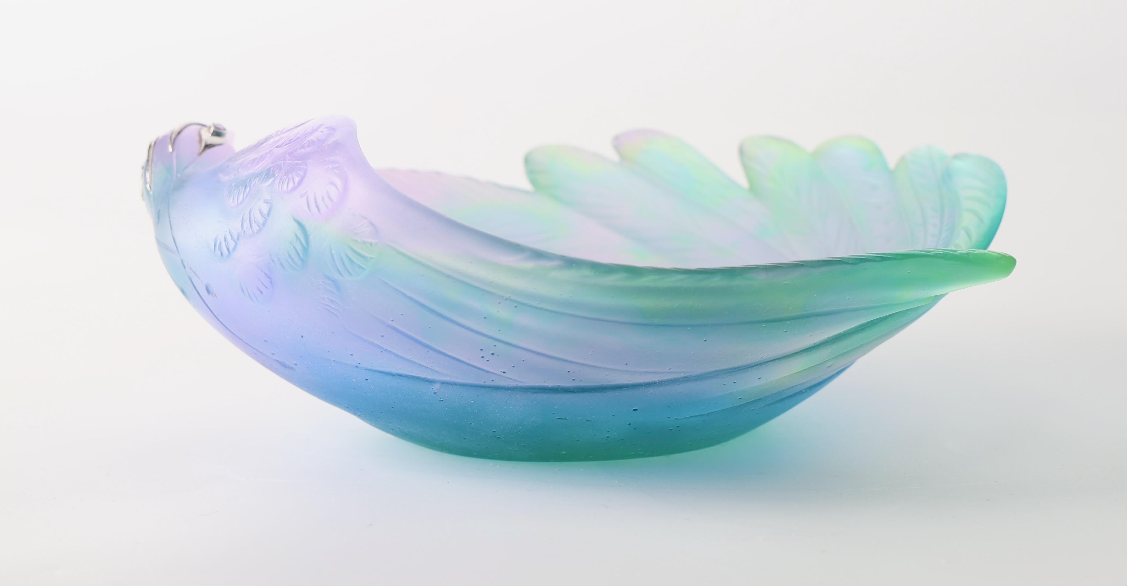 Altro Ciotola Jewell Daum Pate de Verre Bird of Paradise.  Raro. Edizione limitata, 41/50 in vendita