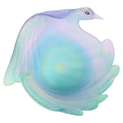 Daum Pate de Verre Bird of Paradise Jewels Bowl.  Rare. Limited Edition, 41/50