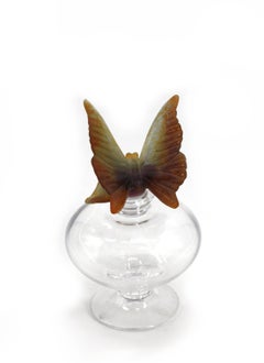 Daum Pate de Verre Glass Butterfly Perfume Bottle