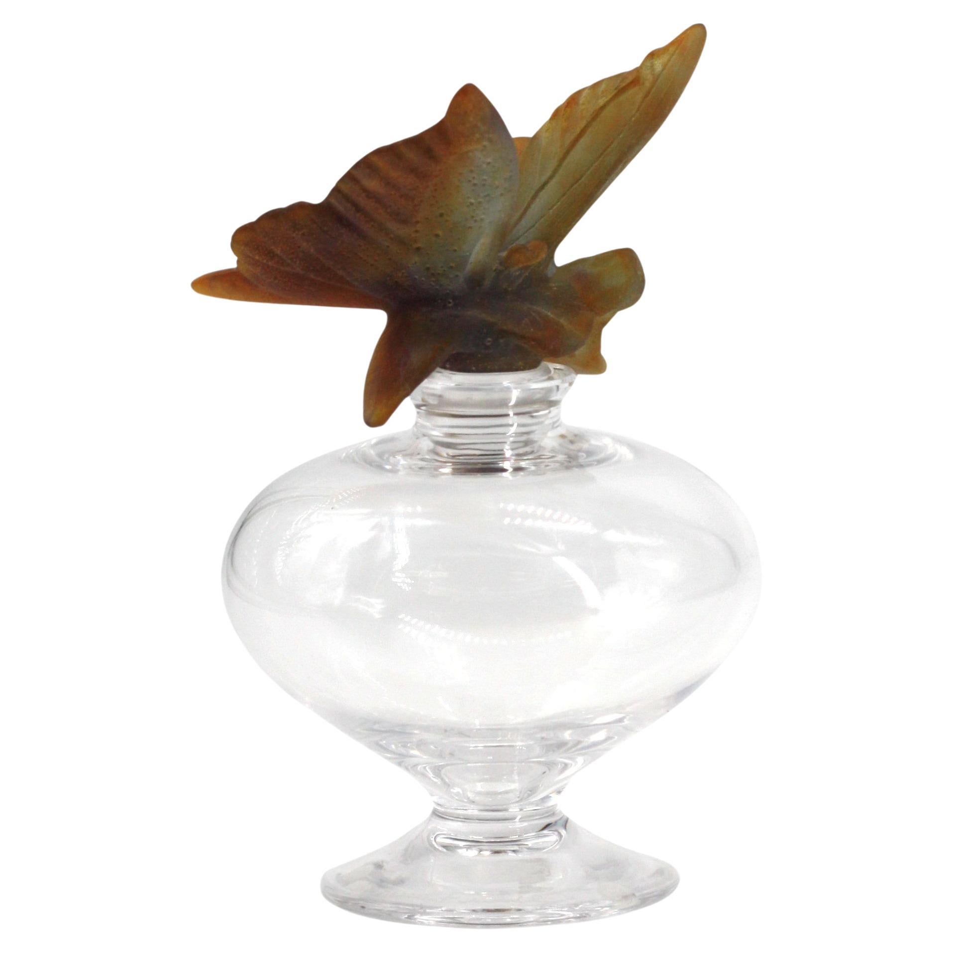 Daum Pate de Verre Glass Butterfly Perfume Bottle
