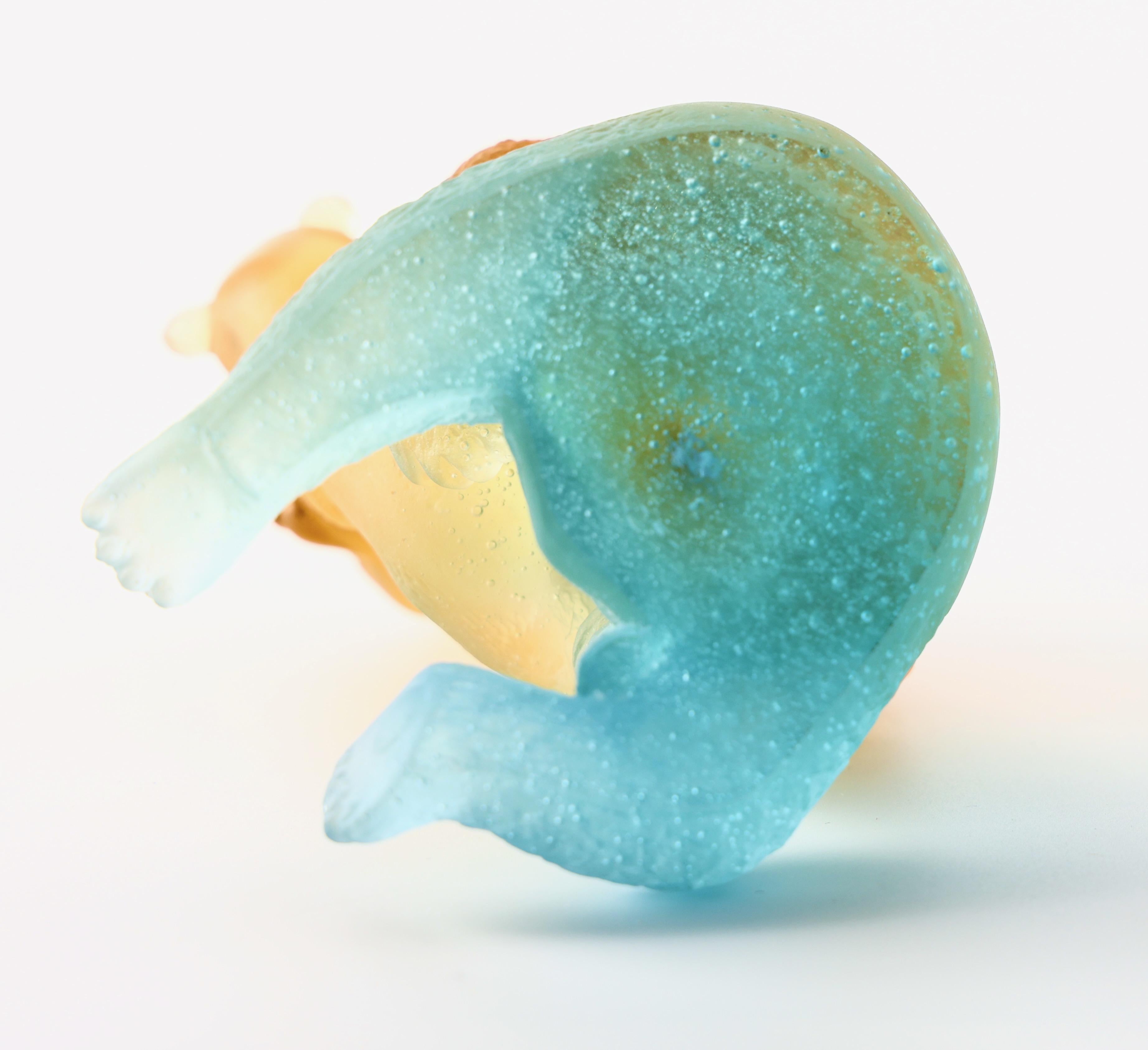 Vetro Daum Pate de Verre Pandas Love, Firmato Daum, Francia Numero 230 in vendita