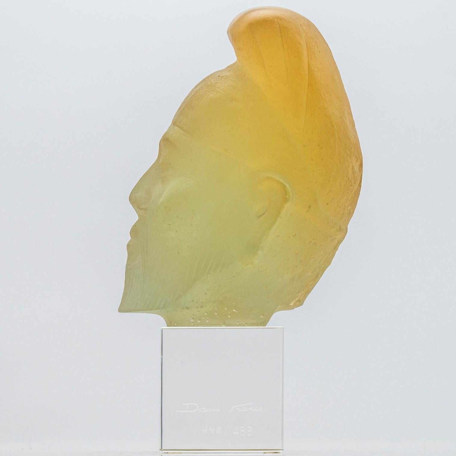 Daum Pate de Verre Sage Taoiste Skulptur, Frankreich (Sonstiges) im Angebot