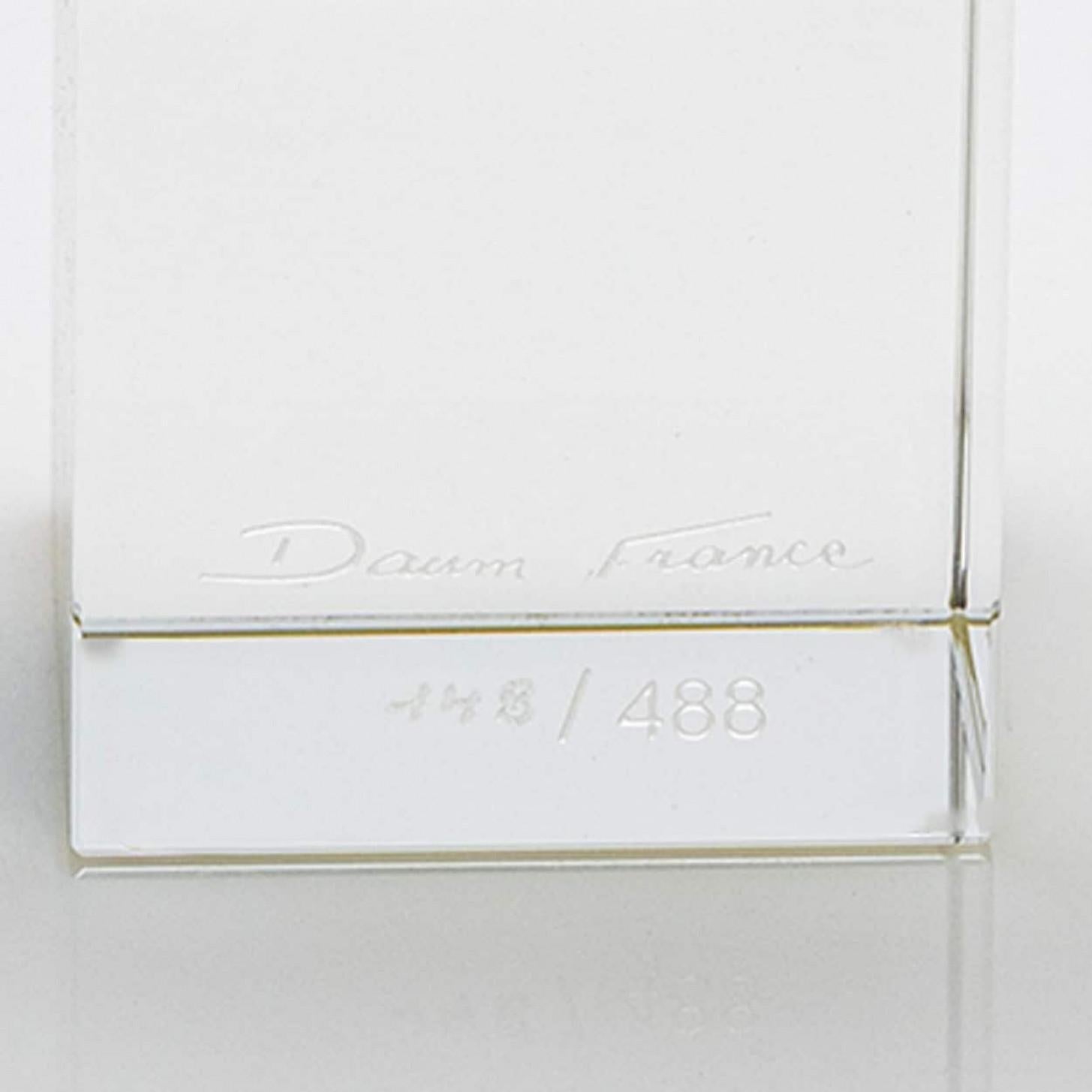 Daum Pate de Verre Sage Taoiste Skulptur, Frankreich (Ende des 20. Jahrhunderts) im Angebot