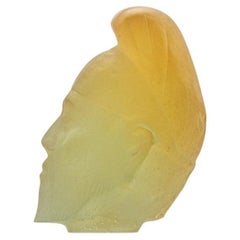 Daum Pate de Verre Sage Taoiste Sculpture, France